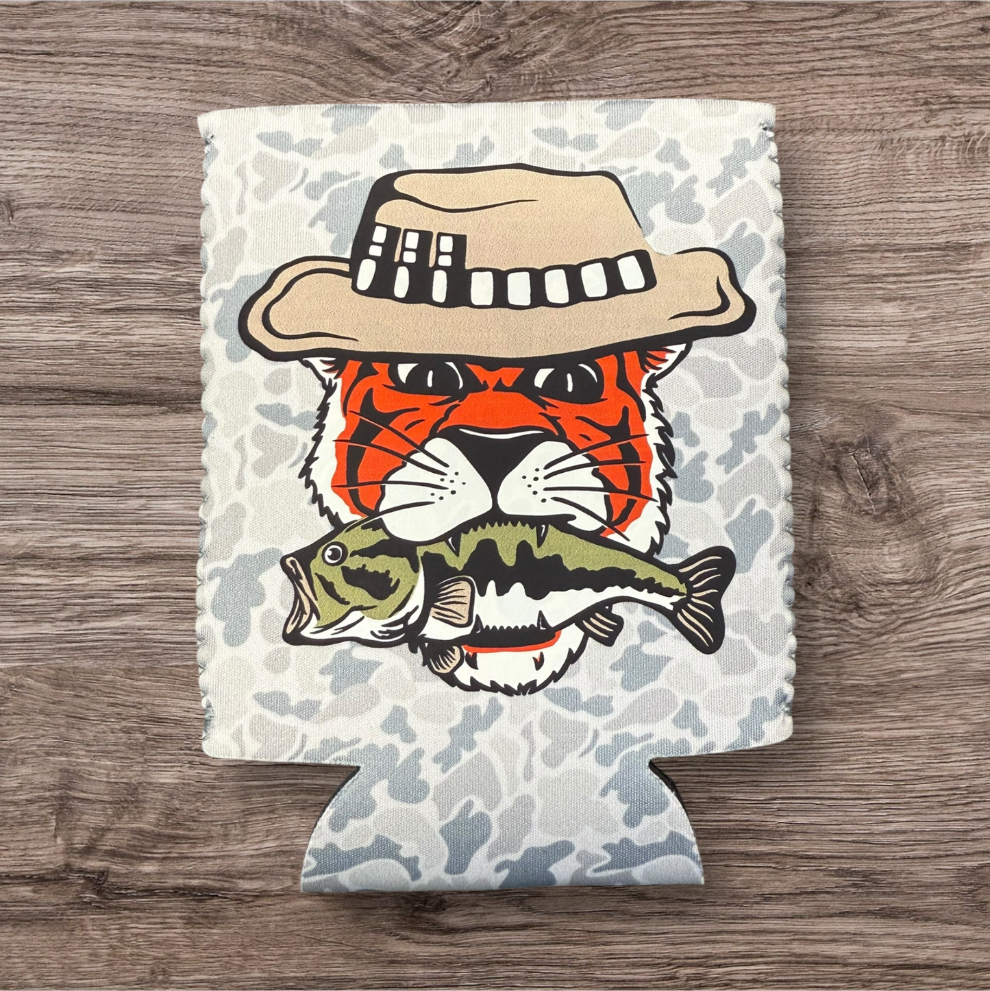 Tiger bass Koozie